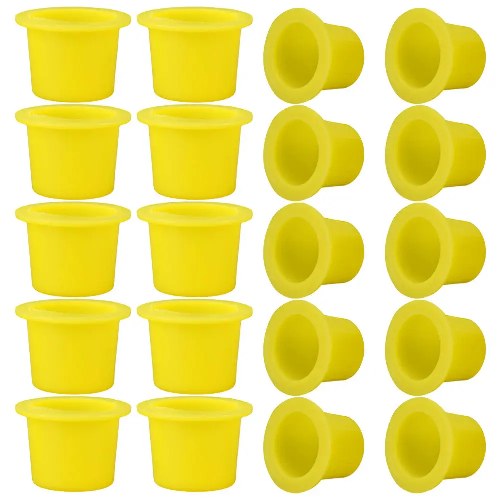 100Pcs Yellow Tattoos Ink Cups Thickened Plastic Pigment Holders Spill-Proof Wide Rim Design Ideal for Tattooing Microblading
100Pcs Yellow Tattoos Ink Cups Thickened Plastic Pigment Holders Spill-Proof Wide Rim Design Ideal for Tattooing Microblading