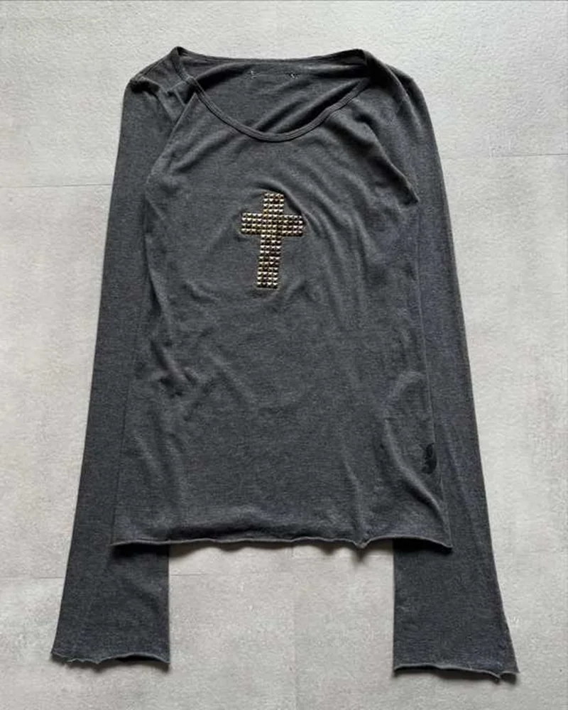 Fashion Punk Emotional Girls Rock Slim Fit Chic American Style Gothic Hip Hop Hottie Women's Long Sleeve Tops Casual High Street
Fashion Punk Emotional Girls Rock Slim Fit Chic American Style Gothic Hip Hop Hottie Women's Long Sleeve Tops Casual High Street