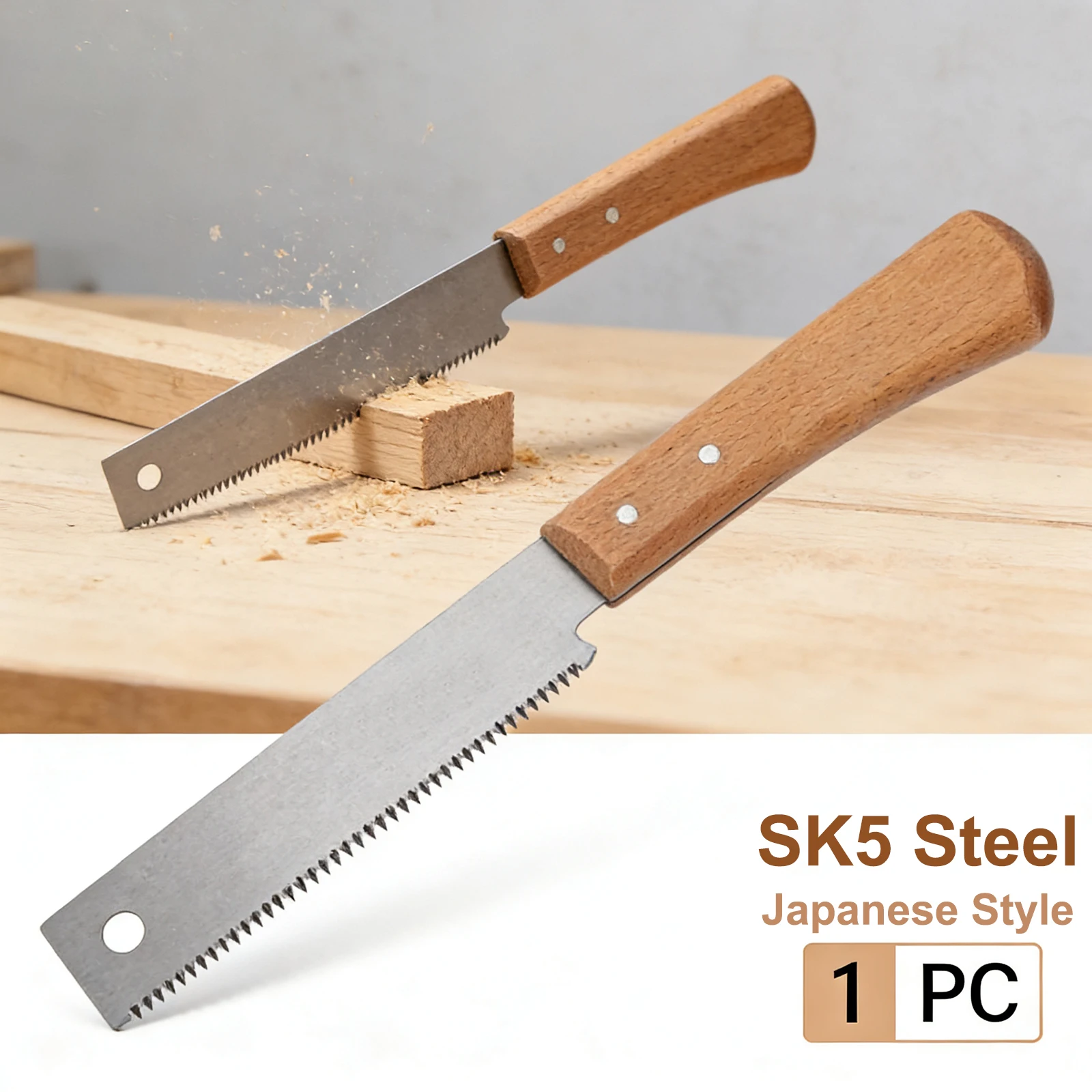 Japanese-style Hand Saw Single Sided Wood Handle Pull Saw Woodworking Trim Flush Cutting Saw for Cross-cut Rip-cut Slant Cutting
Japanese-style Hand Saw Single Sided Wood Handle Pull Saw Woodworking Trim Flush Cutting Saw for Cross-cut Rip-cut Slant Cutting