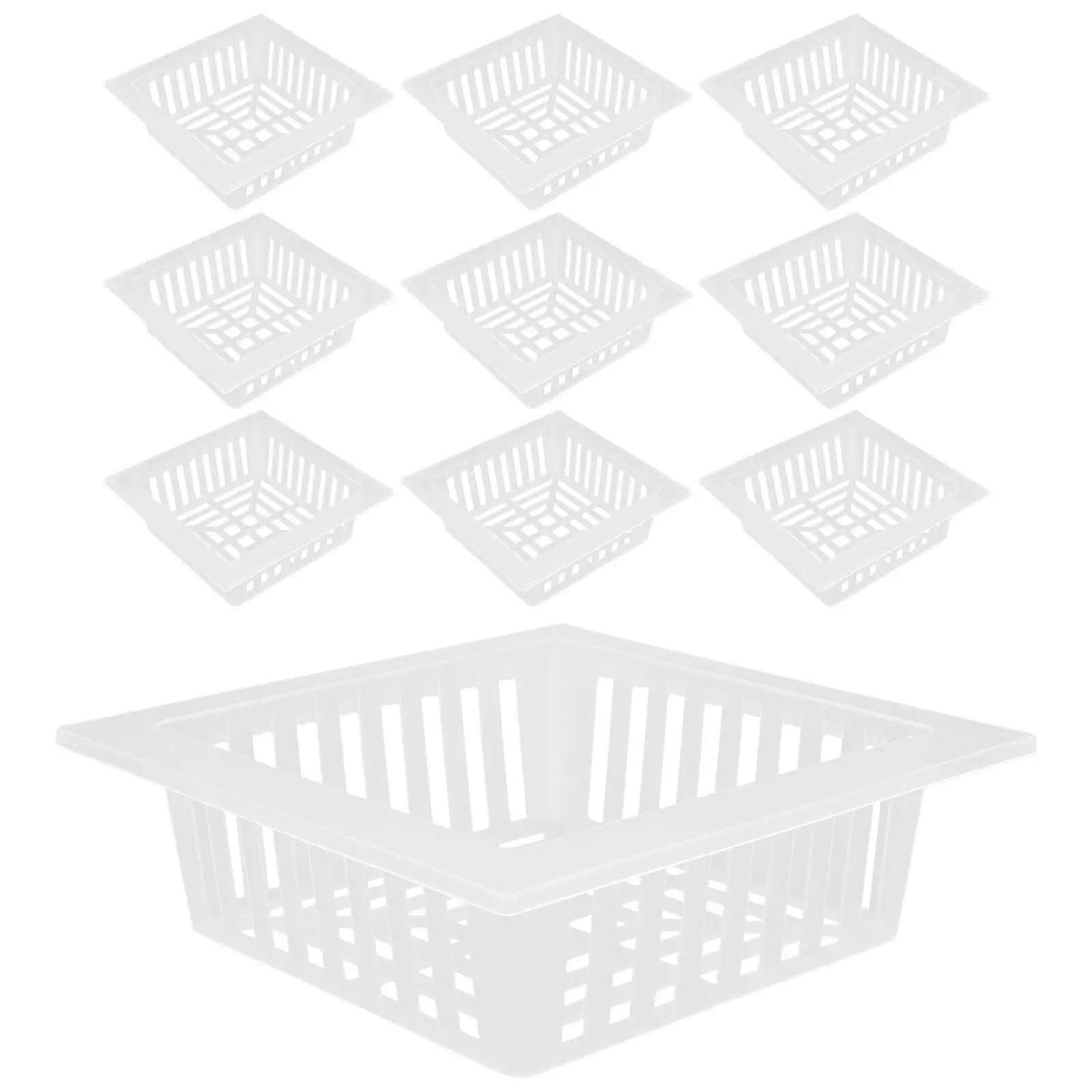 10 Pcs Fixing Device Baskets Hydroponic Transparent Flower Pots Mesh Plant Grow Cultivation Basket
10 Pcs Fixing Device Baskets Hydroponic Transparent Flower Pots Mesh Plant Grow Cultivation Basket