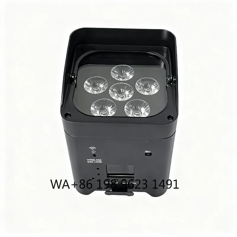 6*18W LED Wireless Battery Par Light DMX512 Rechargeable Stage Lighting for DJ Club Party Wedding Event Performance
6*18W LED Wireless Battery Par Light DMX512 Rechargeable Stage Lighting for DJ Club Party Wedding Event Performance