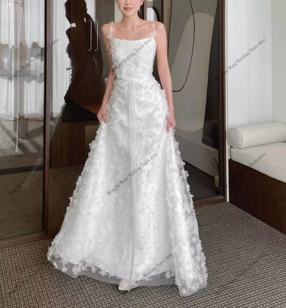 Elegant A Line Wedding Dresses 3D Lace Beads Floor Length Korea Photo shoot Strapless Formal Country Bridal Gowns Customizized
Elegant A Line Wedding Dresses 3D Lace Beads Floor Length Korea Photo shoot Strapless Formal Country Bridal Gowns Customizized