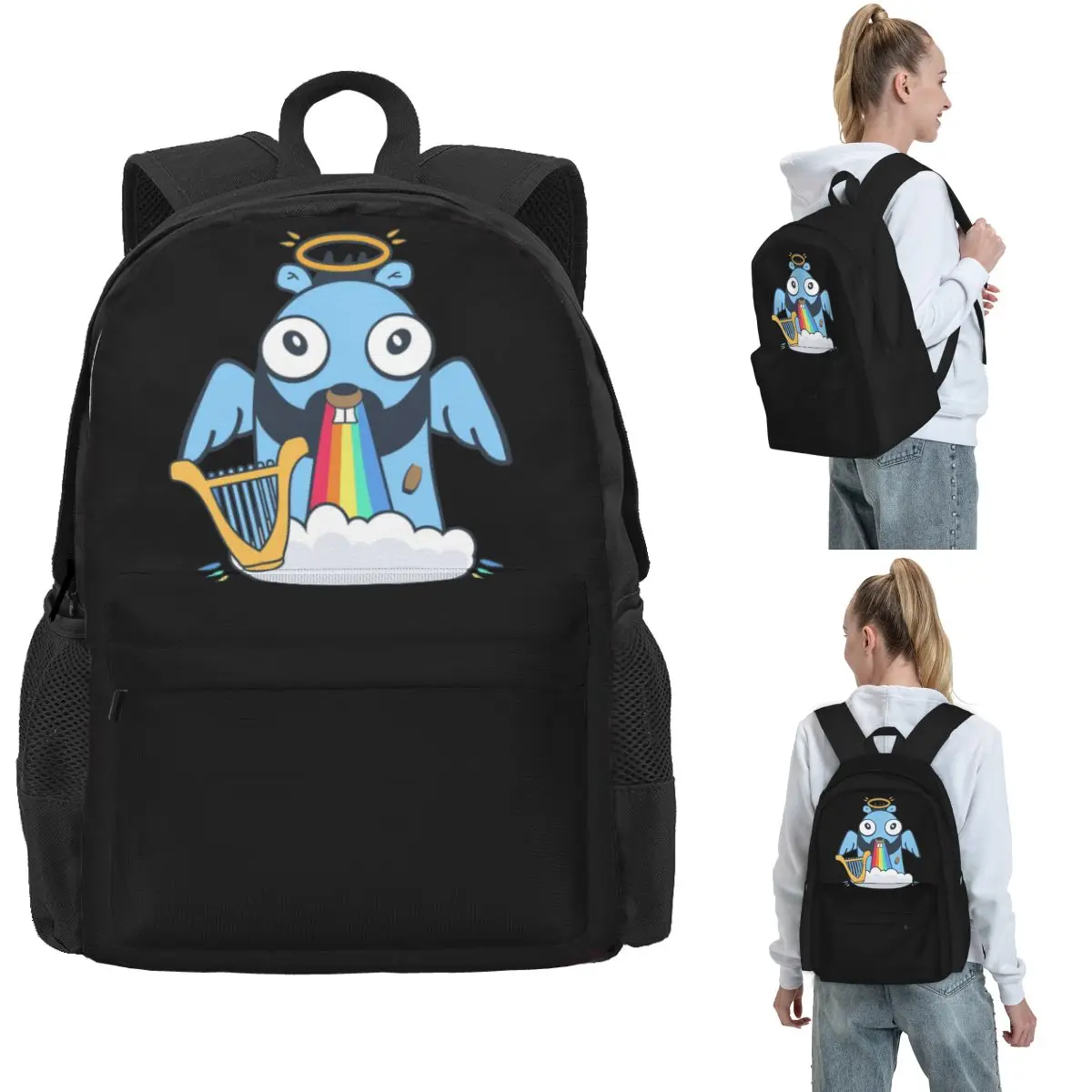 Golang Gopher Like Angel Backpack Hot Sale Daypack Large Capacity Boys Girls BookBag School Bag Shoulder Bags for Men Women
Golang Gopher Like Angel Backpack Hot Sale Daypack Large Capacity Boys Girls BookBag School Bag Shoulder Bags for Men Women