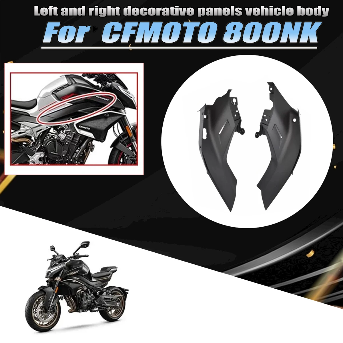 Motorcycle accessories body decoration cover left and right front guard plates Fit For CFMOTO 800NK NK800 CF800-7
Motorcycle accessories body decoration cover left and right front guard plates Fit For CFMOTO 800NK NK800 CF800-7