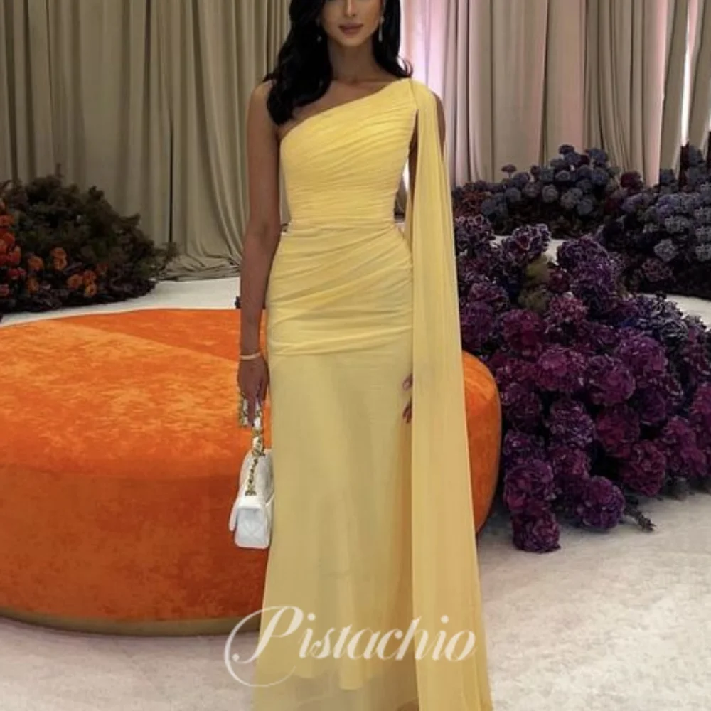Elegant Party Dress For Women Single Shoulder Mermaid Simple Evening Gowns Sleeveless Sheath Prom Dresses فساتين سهرة
Elegant Party Dress For Women Single Shoulder Mermaid Simple Evening Gowns Sleeveless Sheath Prom Dresses فساتين سهرة