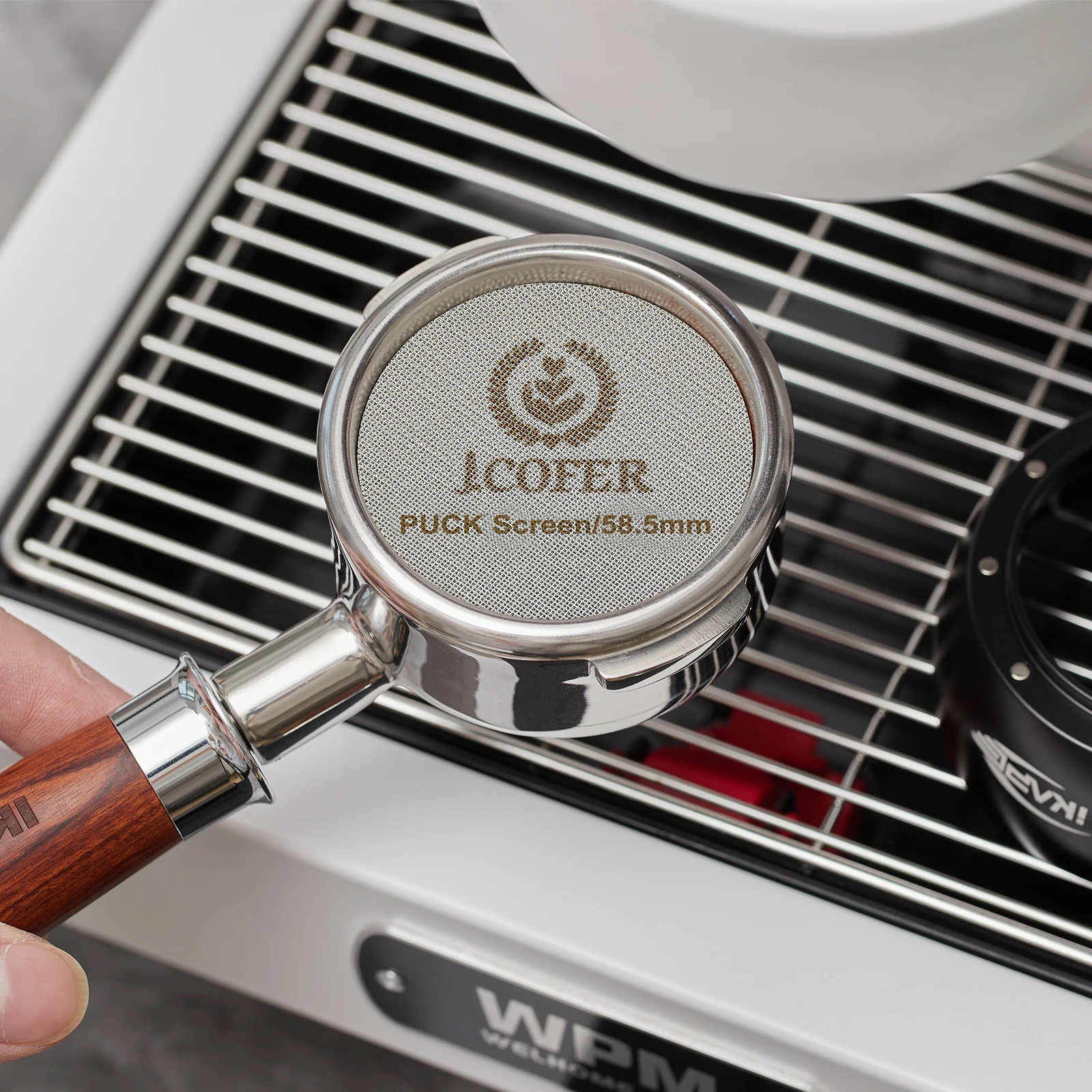 IKAPE Espresso Puck Screen, 1.7mm 150μm Ultra Thin Coffee Reusable Professional Barista Screen, Made with 316 Stainless Steel
IKAPE Espresso Puck Screen, 1.7mm 150μm Ultra Thin Coffee Reusable Professional Barista Screen, Made with 316 Stainless Steel