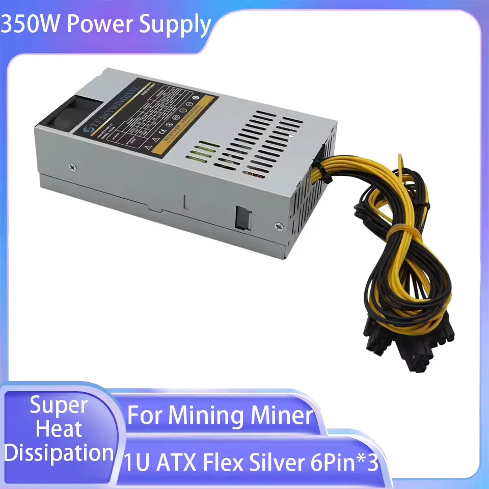 1U 350 Вт ATX Flex Power Supply Silver 6Pin * 3 для майнинга Miner Power Mute Super Heat Dissipation Сильный источник питания на выносливость
1U 350 Вт ATX Flex Power Supply Silver 6Pin * 3 для майнинга Miner Power Mute Super Heat Dissipation Сильный источник питания на выносливость