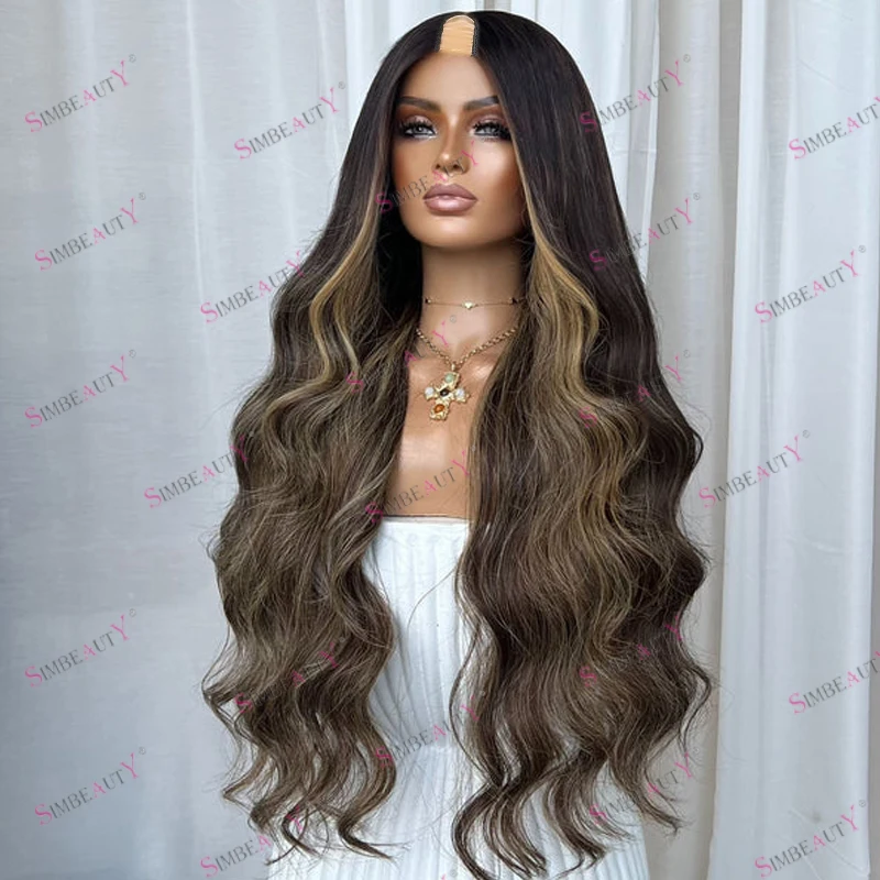 Brazilian 100% Human Hair Black Women Highlight Cool Brown Body Wave U Part Wigs Natural Glueless Long 28Inch V Part Wigs
Brazilian 100% Human Hair Black Women Highlight Cool Brown Body Wave U Part Wigs Natural Glueless Long 28Inch V Part Wigs