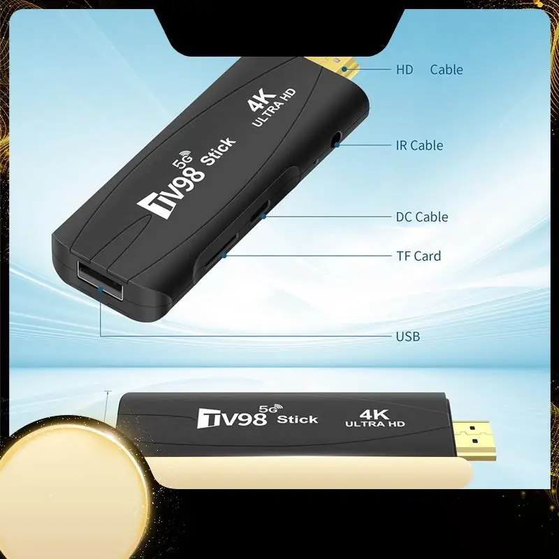 1 шт. TV98 TV STICK 1G+8G Android 12.1 2.4G 5G Wi-Fi Android Smart TV BOX 4K 60Fps Set Top Box (вилка Великобритании)
1 шт. TV98 TV STICK 1G+8G Android 12.1 2.4G 5G Wi-Fi Android Smart TV BOX 4K 60Fps Set Top Box (вилка Великобритании)