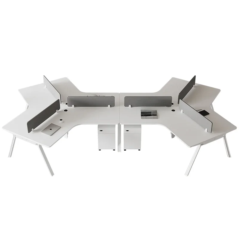 Desk staff staff office desk and chair combination, creative 6 people company office, special-shaped work 8 people
Desk staff staff office desk and chair combination, creative 6 people company office, special-shaped work 8 people