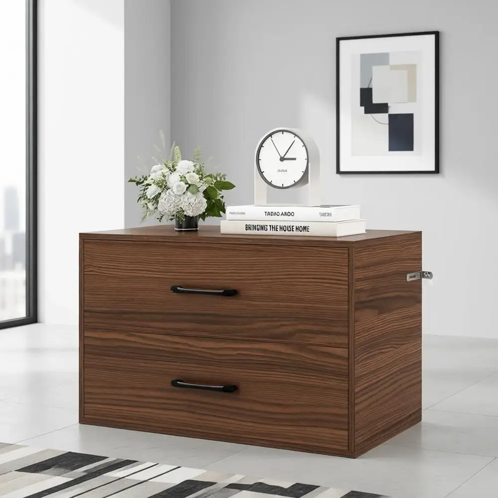 Stackable 2-Drawer Dresser with Anti-Tip Device, Small 2-Drawer Chest for Bedroom in Walnut Finish
Stackable 2-Drawer Dresser with Anti-Tip Device, Small 2-Drawer Chest for Bedroom in Walnut Finish