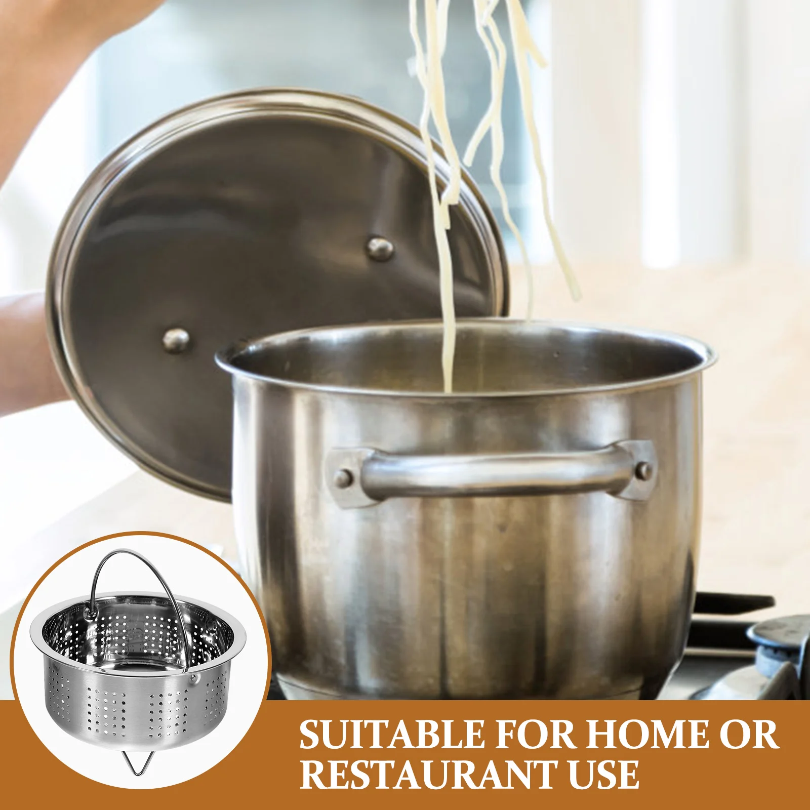 Stainless Steel Rice Cooker Steamer Basket Multi-Function Steaming Basket for Pot Vegetables Fish Seafood Kitchen Rack