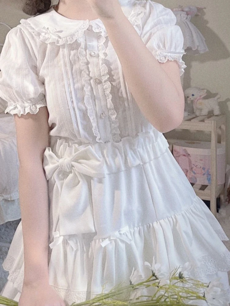 Japanese Sweet Lolita Cake Skirts Womens Kawai Lace Ruffles Pleated Skirt Girl Korean Elegant High Waist Y2k Short Skirt Summer
Japanese Sweet Lolita Cake Skirts Womens Kawai Lace Ruffles Pleated Skirt Girl Korean Elegant High Waist Y2k Short Skirt Summer
