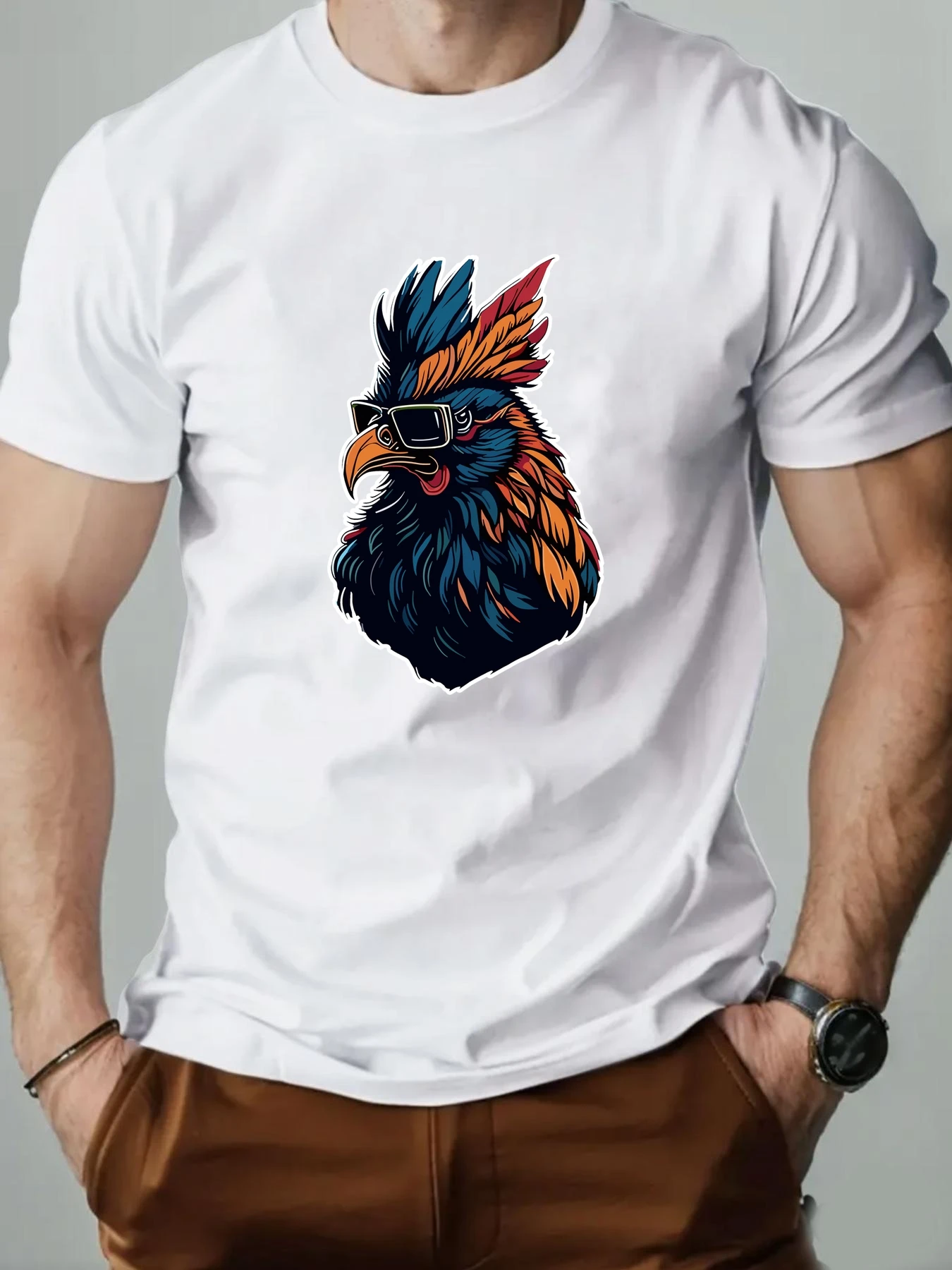 Men's T-Shirt Animal Cartoon Pattern Printing Summer Leisure Breathable 100% Cotton Men Round Neck T shirt High Quality Clothing
Men's T-Shirt Animal Cartoon Pattern Printing Summer Leisure Breathable 100% Cotton Men Round Neck T shirt High Quality Clothing