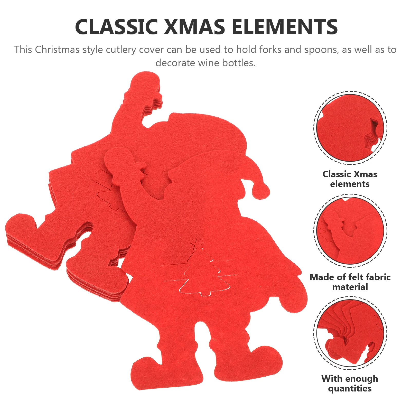 8pcs Christmas Santa Claus Cutlery Covers Felt Tableware Bags Xmas Party Decor Utensil Holders Dining Table Accessories Cutlery 
8pcs Christmas Santa Claus Cutlery Covers Felt Tableware Bags Xmas Party Decor Utensil Holders Dining Table Accessories Cutlery