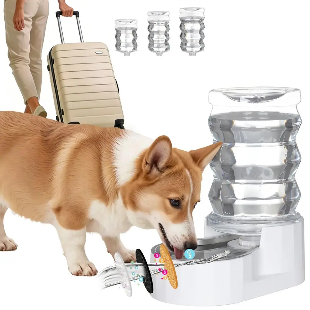 Automatic Gravity Pet Dispenser 6.5L Large Capacity No Power Needed Stainless Steel with Triple Filter amp Brush for Medium Dog
Automatic Gravity Pet Dispenser 6.5L Large Capacity No Power Needed Stainless Steel with Triple Filter amp Brush for Medium Dog