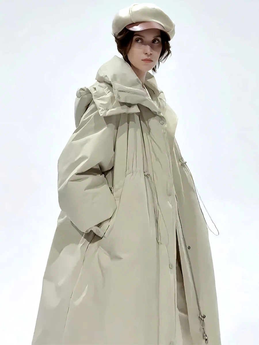 Winter Thiened Long Du down Jaet Women's Faionable Warm Coat Puffy High-End Feel Small Size Friendly White Du Feather
Winter Thiened Long Du down Jaet Women's Faionable Warm Coat Puffy High-End Feel Small Size Friendly White Du Feather