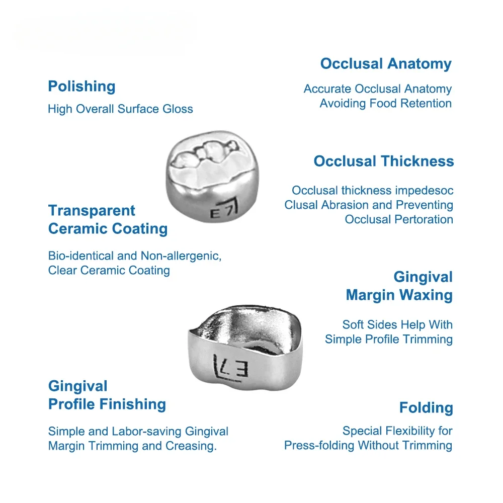 SYJH 48 шт./кор. стоматологические детские короны, предварительно сформированные металлические короны из нержавеющей стали, детские временные детские короны, комплект молярной короны Pedo
SYJH 48 шт./кор. стоматологические детские короны, предварительно сформированные металлические короны из нержавеющей стали, детские временные детские короны, комплект молярной короны Pedo