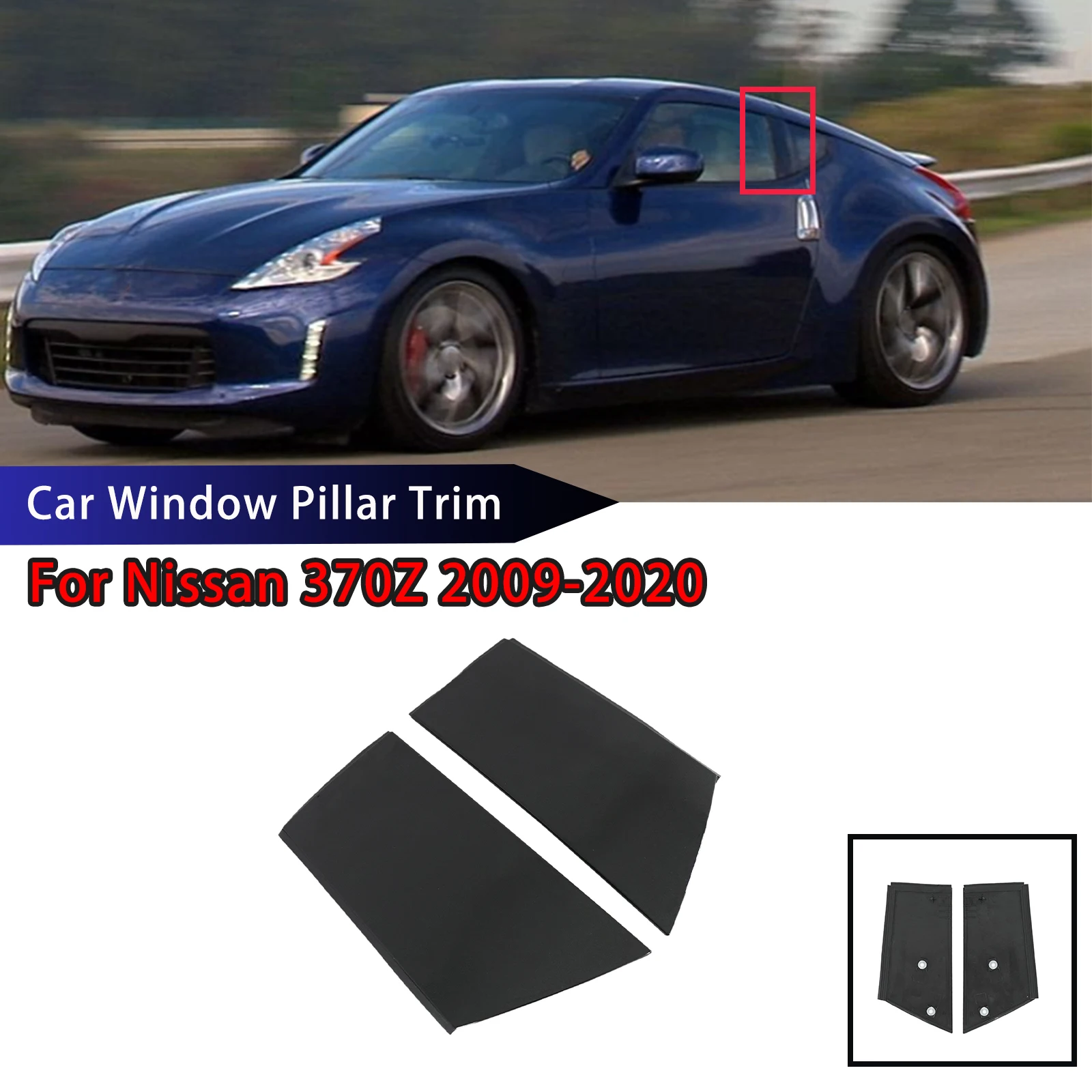 Для Nissan 370Z 2009-2020: 2 шт. накладок на дверные окна (B-стойки), глянцевый черный/под карбон, АБС-пластик, аксессуары
Для Nissan 370Z 2009-2020: 2 шт. накладок на дверные окна (B-стойки), глянцевый черный/под карбон, АБС-пластик, аксессуары