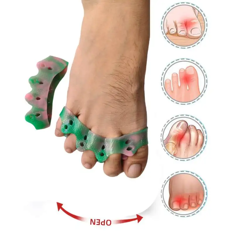 1/10Pairs Silicone Toe Separators Correcting Bunions and Restoring Fingers Spreaders Straightener for Overlapping Toes Foot Care
1/10Pairs Silicone Toe Separators Correcting Bunions and Restoring Fingers Spreaders Straightener for Overlapping Toes Foot Care