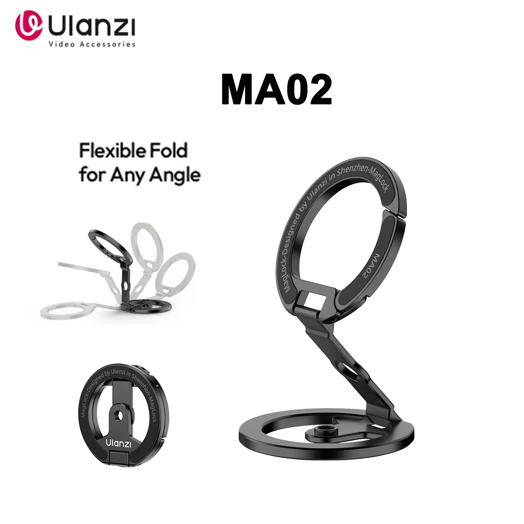 Original Ulanzi MA02 Dual Ring Magnetic Phone Holder MagSafe Compatible Foldable Stand And Finger Ring Grip For Smartphone
Original Ulanzi MA02 Dual Ring Magnetic Phone Holder MagSafe Compatible Foldable Stand And Finger Ring Grip For Smartphone