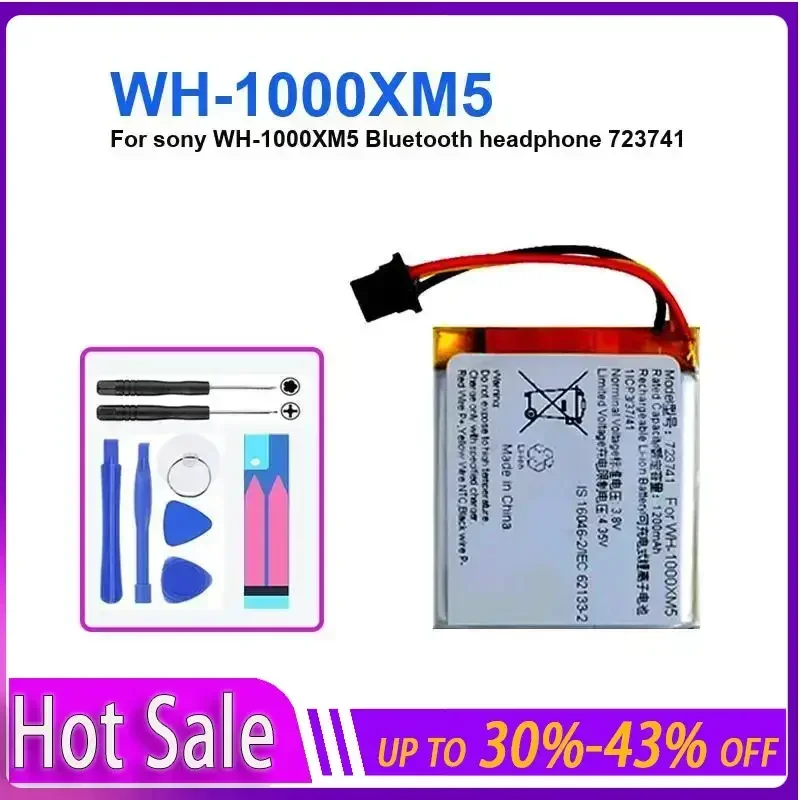 Новый аккумулятор емкостью 1200 мАч для WH-1000XM5 для Bluetooth-наушников 723741, портативные аккумуляторы, гарантия + трек-код
Новый аккумулятор емкостью 1200 мАч для WH-1000XM5 для Bluetooth-наушников 723741, портативные аккумуляторы, гарантия + трек-код