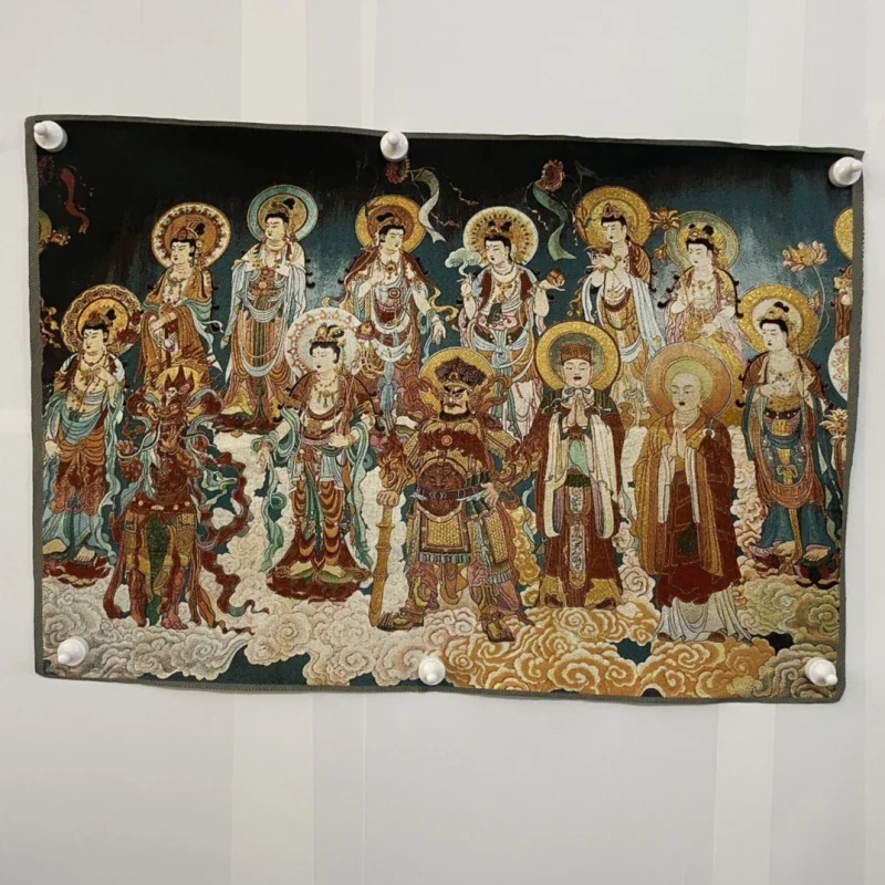 Tangka Embroidery Full Hall Buddha Hanging Painting Tibetan Buddha Tangka Cloth Painting Guanyin Bodhisattva Statue Mural
Tangka Embroidery Full Hall Buddha Hanging Painting Tibetan Buddha Tangka Cloth Painting Guanyin Bodhisattva Statue Mural