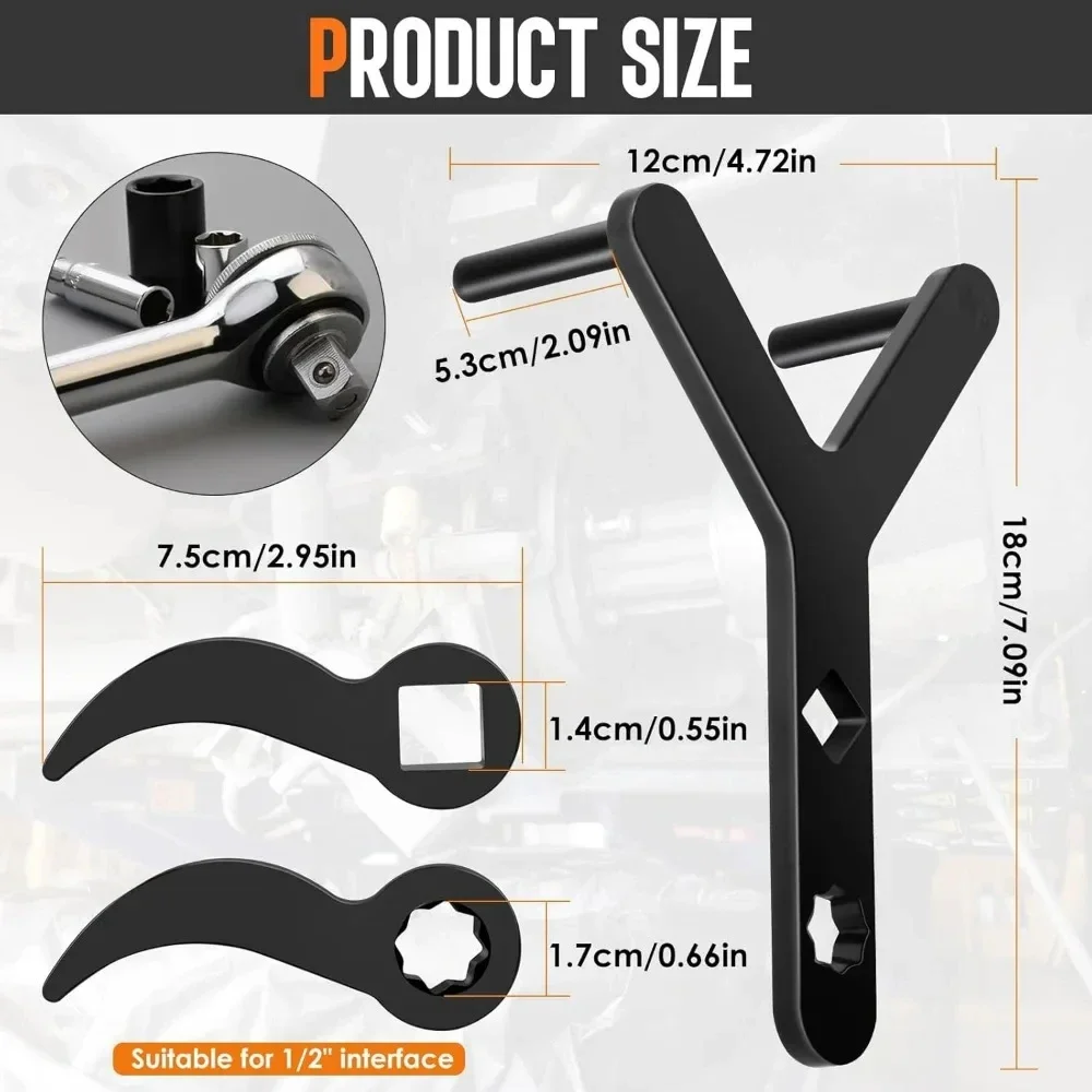 1Set Car Lower Control Arm Prying Tool Pry Bar Wrench for 1/2 Ratchet Open-end Wrench Half Shaft Drive Shaft Disassembly Tool
1Set Car Lower Control Arm Prying Tool Pry Bar Wrench for 1/2 Ratchet Open-end Wrench Half Shaft Drive Shaft Disassembly Tool