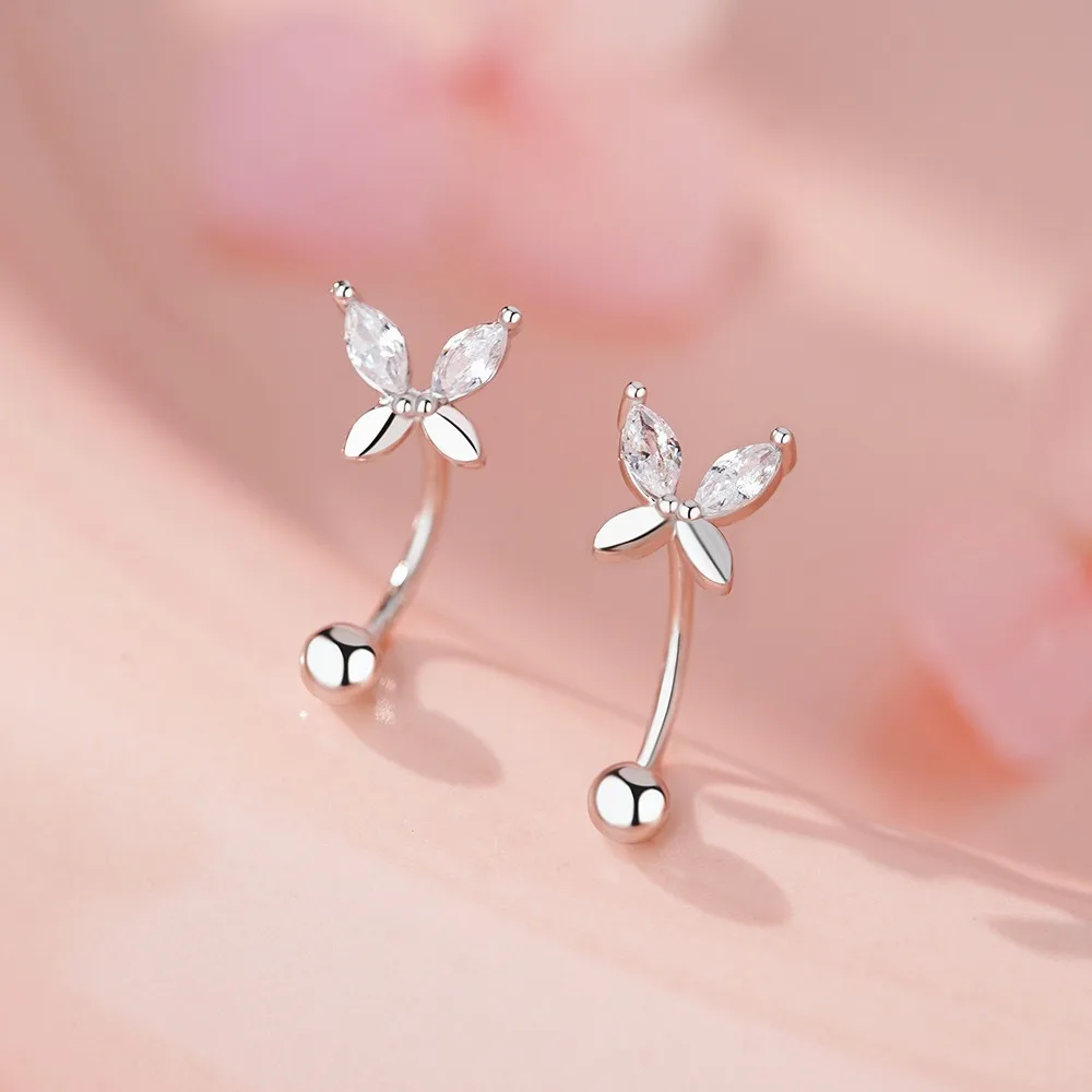 S999 silver necklace - butterfly stud earrings jewelry - minimalist style - screw fastening - full of sophistication
S999 silver necklace - butterfly stud earrings jewelry - minimalist style - screw fastening - full of sophistication