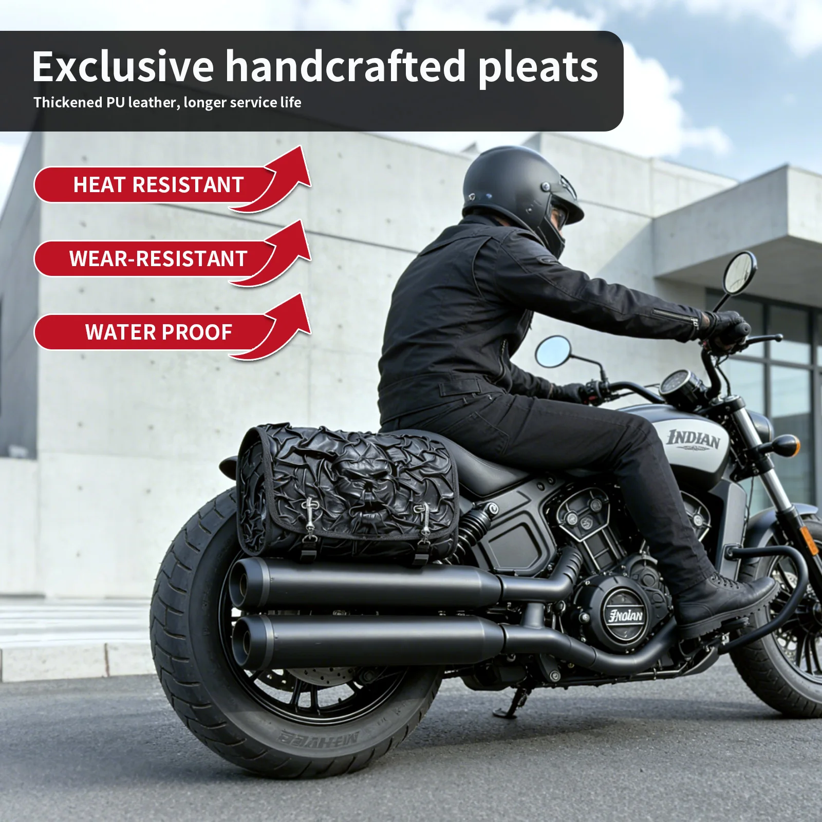 Motorcycle Saddle Bag Handmade Pleated Storage Bag Waterproof Tool Pouch Side Luggage Bag Universal Motorbike Accessories
Motorcycle Saddle Bag Handmade Pleated Storage Bag Waterproof Tool Pouch Side Luggage Bag Universal Motorbike Accessories