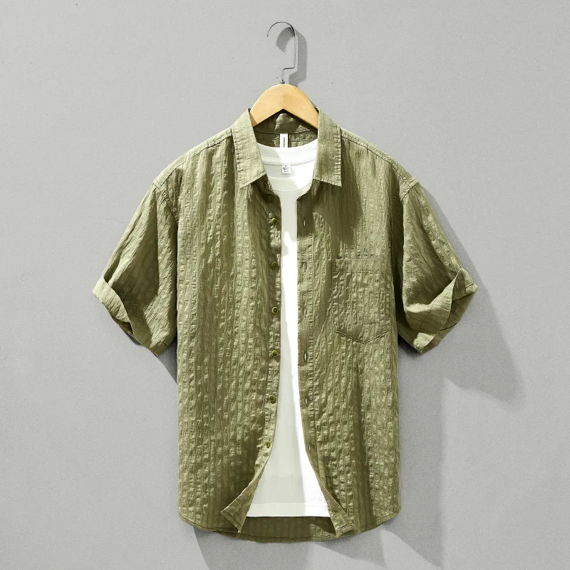 Summer Men's New Cotton Casual Short Sleeve Breathable Loose Trendy Stylish Versatile Shirt
Summer Men's New Cotton Casual Short Sleeve Breathable Loose Trendy Stylish Versatile Shirt