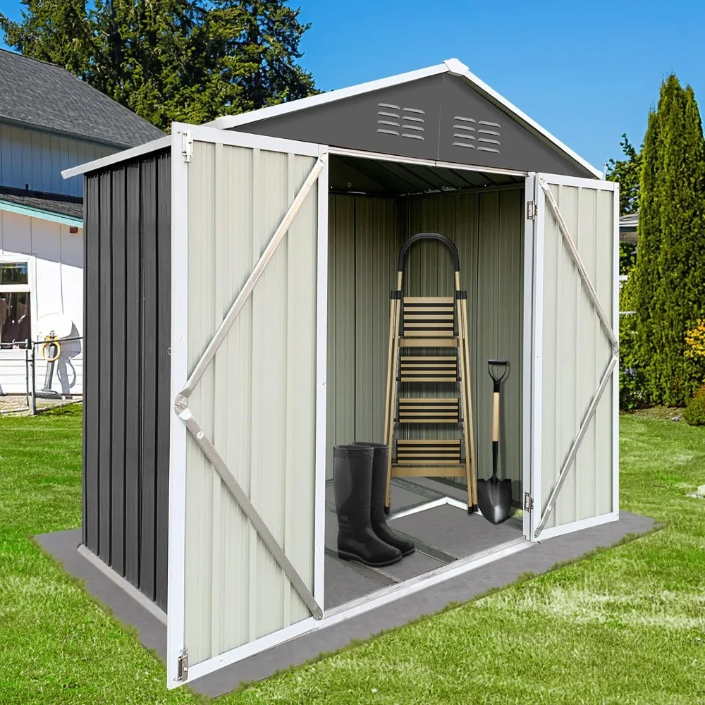 Outdoor Storage Shed with Double Lockable Door and Base Frame, Tall 6×4FT, Waterproof Shed Storages House, Outdoor Storage Room
Outdoor Storage Shed with Double Lockable Door and Base Frame, Tall 6×4FT, Waterproof Shed Storages House, Outdoor Storage Room