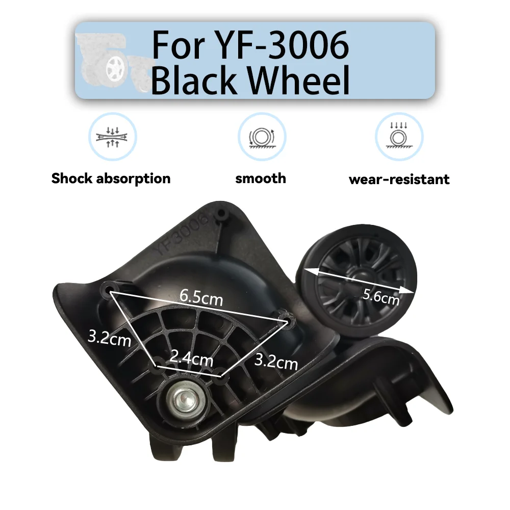 For YF-3006 Black Universal Wheel Replacement Suitcase Rotating Smooth Silent Shock Absorbing Travel Accessories Wheels Casters
For YF-3006 Black Universal Wheel Replacement Suitcase Rotating Smooth Silent Shock Absorbing Travel Accessories Wheels Casters