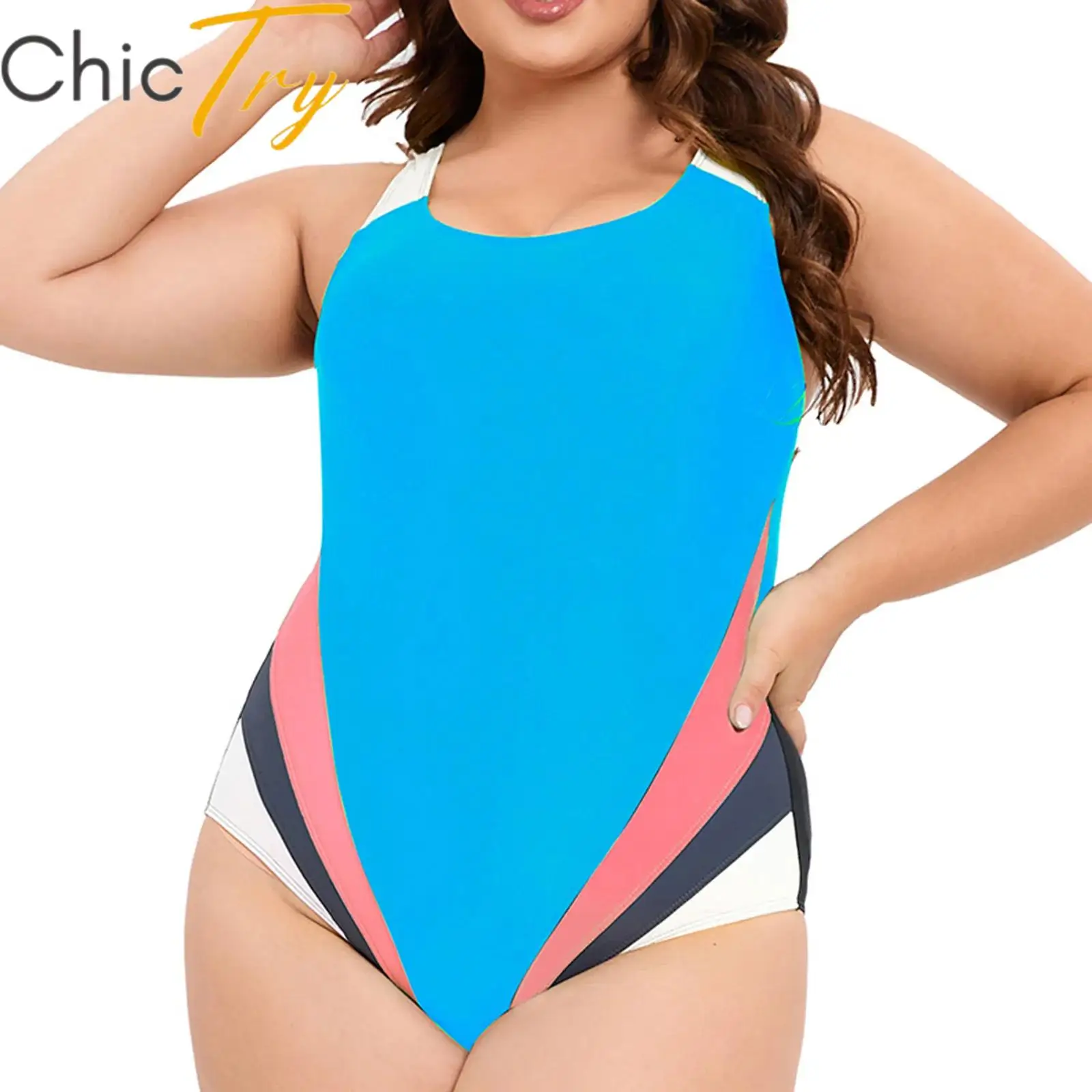 Womens One-Piece Swimsuit Swimming Surfing Swim Leotard U Neck Sleeveless Cutout Back Color Block Patchwork Bodysuit Swimwear
Womens One-Piece Swimsuit Swimming Surfing Swim Leotard U Neck Sleeveless Cutout Back Color Block Patchwork Bodysuit Swimwear