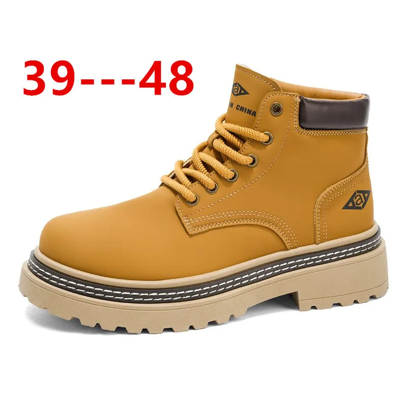 Men's Boots Quality Casual Leather Boots Fashion Mens High Top Boots Lace Up Ankle Boot Non-slip Platform Boot Botas Para Hombre
Men's Boots Quality Casual Leather Boots Fashion Mens High Top Boots Lace Up Ankle Boot Non-slip Platform Boot Botas Para Hombre
