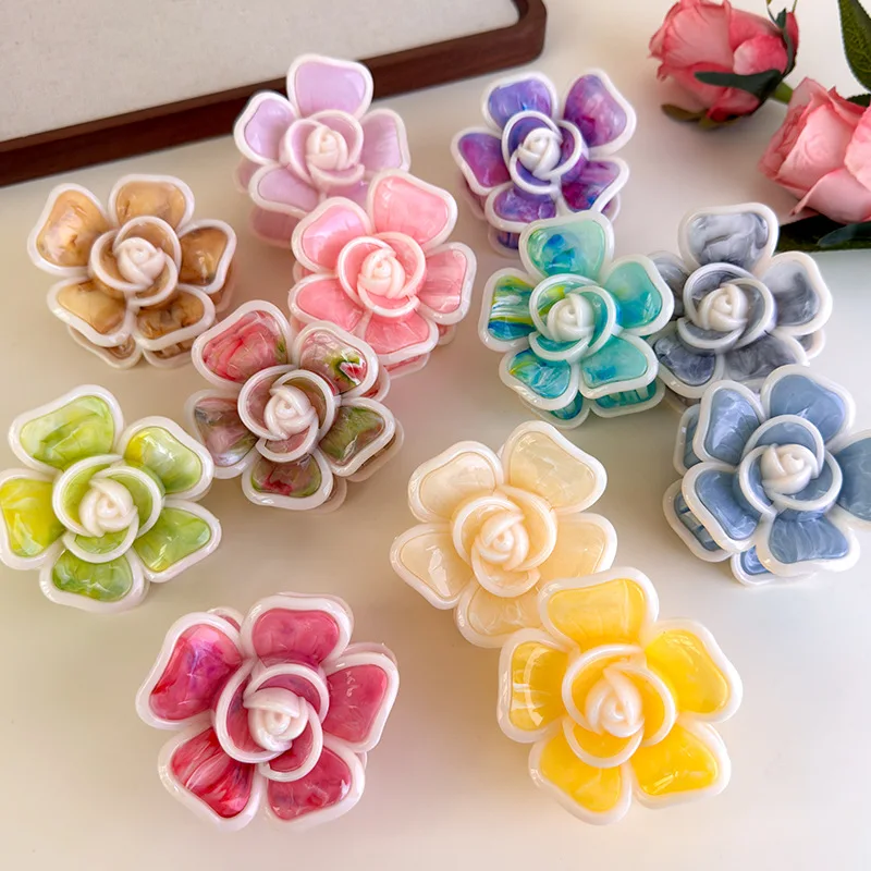 Minar Exaggerated Gradient Multicolor Acrylic Flower Camellia Hair Claws for Women Big Geometric Shark Clips Hair Accessories
Minar Exaggerated Gradient Multicolor Acrylic Flower Camellia Hair Claws for Women Big Geometric Shark Clips Hair Accessories