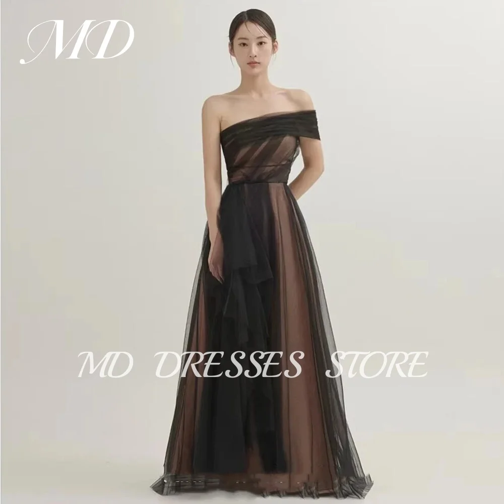 MD Simple Black Wedding Dresses Soft Tulle Off Shoulder Korea Photo Shoot Floor-Length Prom Gown Customised Evening Dress Gown
MD Simple Black Wedding Dresses Soft Tulle Off Shoulder Korea Photo Shoot Floor-Length Prom Gown Customised Evening Dress Gown