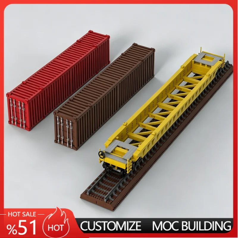 6544PCS Freight Well Car With Containers Train Model MOC Building Blocks Set DIY Assembly Educational Toy For funs Birthday Gift
6544PCS Freight Well Car With Containers Train Model MOC Building Blocks Set DIY Assembly Educational Toy For funs Birthday Gift