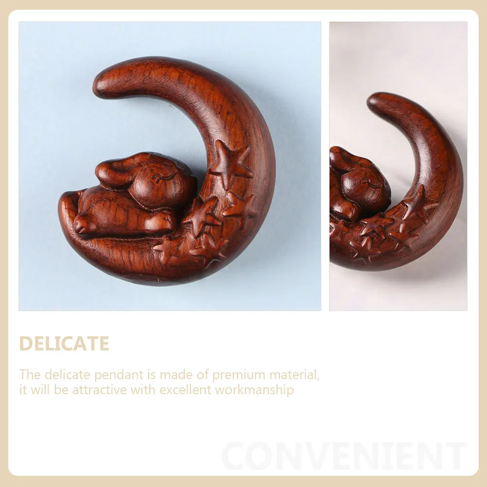 Retro Moon Wooden Pendants Keychain Decor Crafts Vintage Sandalwood Pendant Moon Statue Decor Wooden Bunny Pendants
Retro Moon Wooden Pendants Keychain Decor Crafts Vintage Sandalwood Pendant Moon Statue Decor Wooden Bunny Pendants