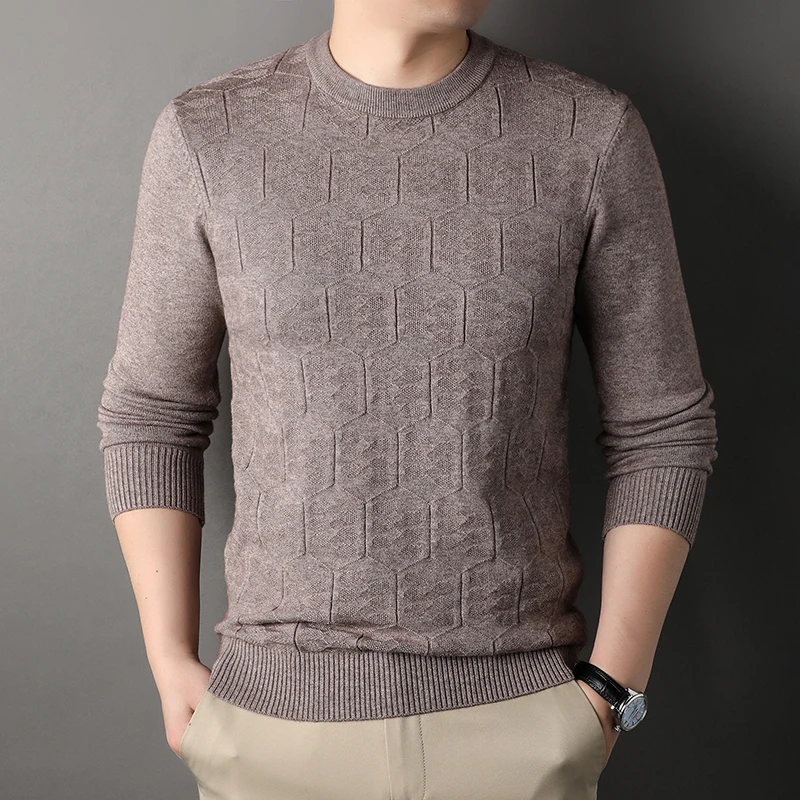 High end jacquard solid color knitted sweater 2024 autumn and winter new warm thick fashionable personalized and casual pullover
High end jacquard solid color knitted sweater 2024 autumn and winter new warm thick fashionable personalized and casual pullover