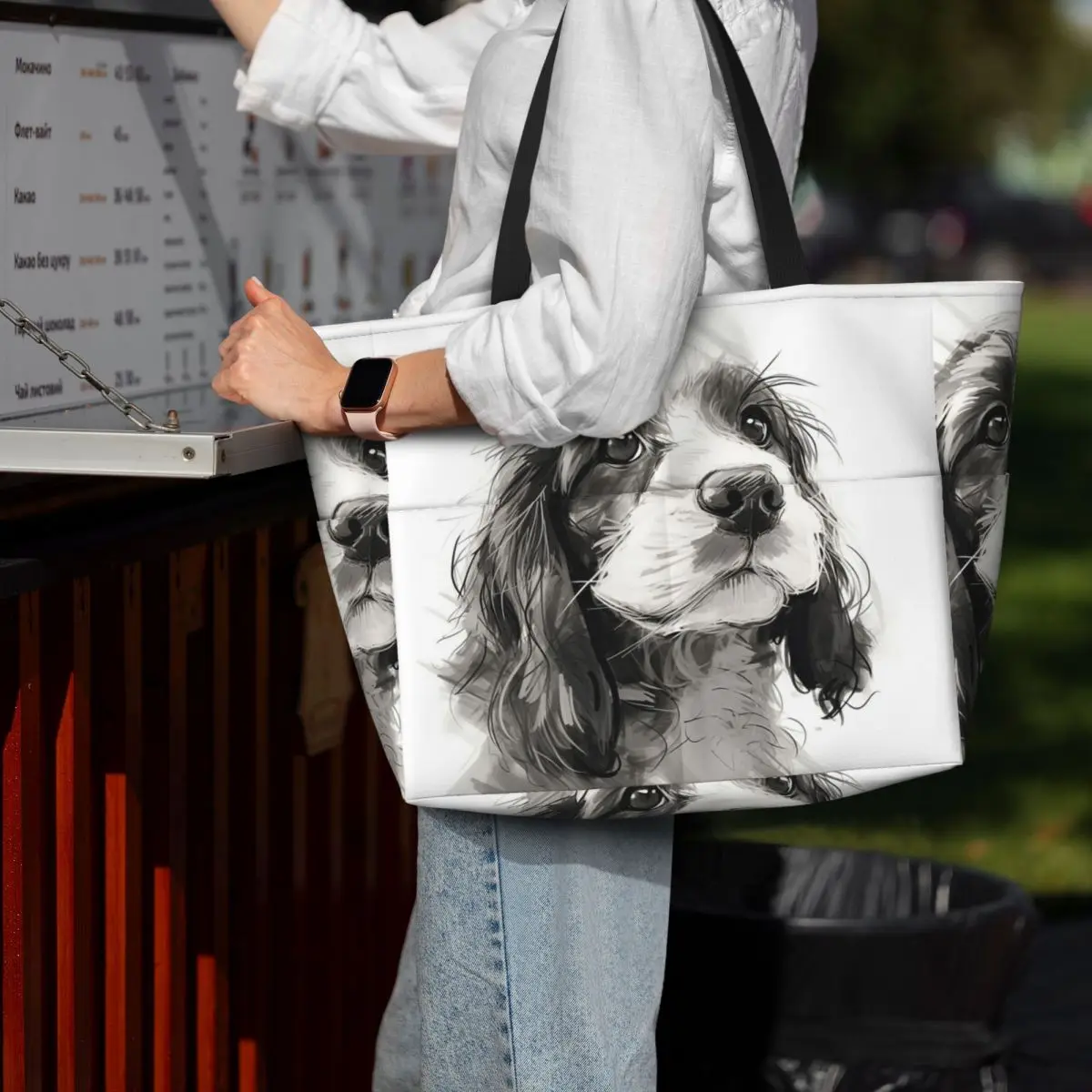 Cocker Spaniel Puppy Sugar-Coated Cuteness Beach Tote Bag Sport Gym Yoga Duffle Large Tote Bag Women Travel Bag Fitness bag
Cocker Spaniel Puppy Sugar-Coated Cuteness Beach Tote Bag Sport Gym Yoga Duffle Large Tote Bag Women Travel Bag Fitness bag
