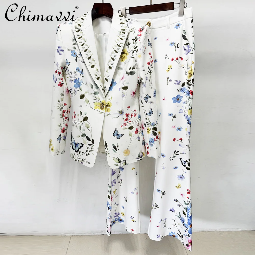 High-end Fashion Suit Set 2026 Autumn New Ditsy Floral Print Single-button Long-sleeve Blazer Jacket Pants Elegant Commute 2pcs
High-end Fashion Suit Set 2026 Autumn New Ditsy Floral Print Single-button Long-sleeve Blazer Jacket Pants Elegant Commute 2pcs