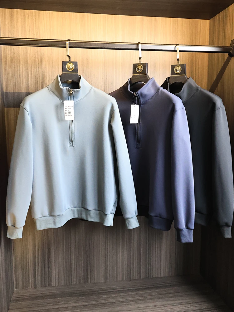 Men's High Elasticity Breathable Long Sleeve Hoodie Half Zipper Color Autumn Fashion Casual Wear Polyester Spandex Blend
Men's High Elasticity Breathable Long Sleeve Hoodie Half Zipper Color Autumn Fashion Casual Wear Polyester Spandex Blend