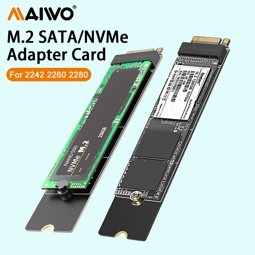 MAIWO M.2 NVMe/SATA SSD Protection Adapter Card for Gold Finger Test Card M2 SATA To SATA/NVME Expansion Card for 2240 2260 2280
MAIWO M.2 NVMe/SATA SSD Protection Adapter Card for Gold Finger Test Card M2 SATA To SATA/NVME Expansion Card for 2240 2260 2280