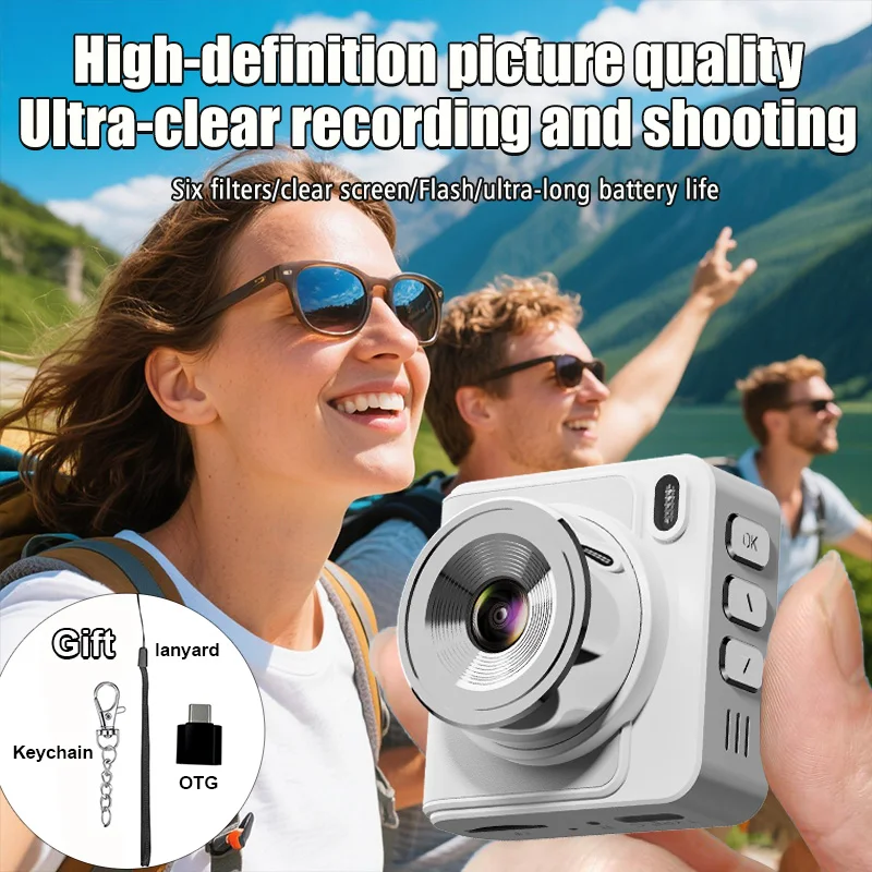 Mini Keychain Camera with Flash Lamp Digital Camera for Kids Microcamera Automatic Loop Video Recording Retro Pocket Camcorder
Mini Keychain Camera with Flash Lamp Digital Camera for Kids Microcamera Automatic Loop Video Recording Retro Pocket Camcorder