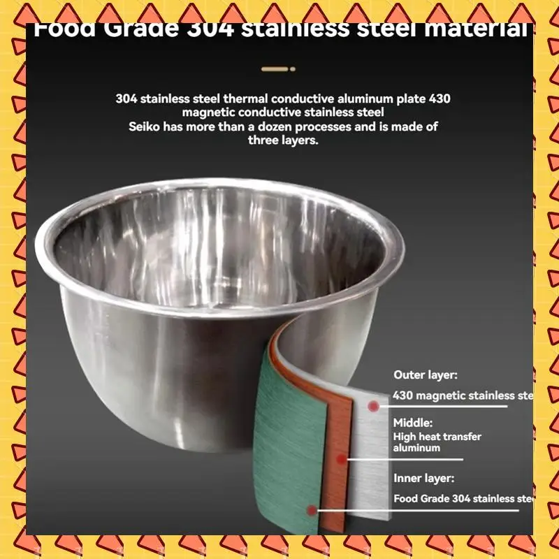 A008 304 Stainless Steel Rice Cooker Inner Bowl For Zojirushi Np-10C Multi-Cooker Replacement Inner Pot
A008 304 Stainless Steel Rice Cooker Inner Bowl For Zojirushi Np-10C Multi-Cooker Replacement Inner Pot
