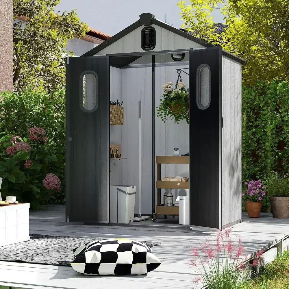 Compact Outdoor Plastic Storage Shed, Weatherproof Garden Building for Tools, Bikes, Lawn Mower, Patio, Backyard
Compact Outdoor Plastic Storage Shed, Weatherproof Garden Building for Tools, Bikes, Lawn Mower, Patio, Backyard
