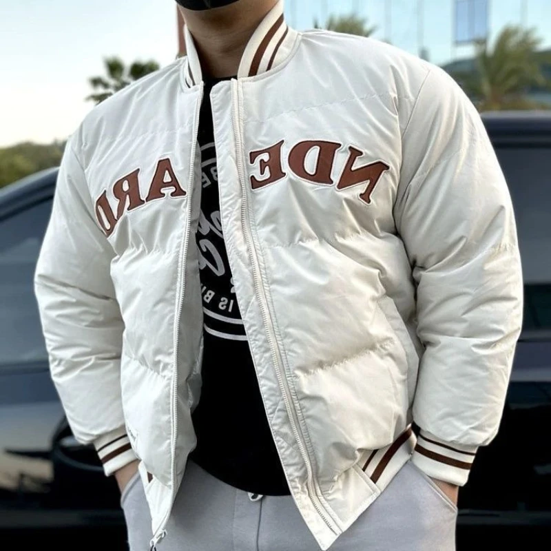 Men's Oversized Loose Thickened Winter Baseball Jacket with Letter Print US Style Cotton Coat for Big Size Guys
Men's Oversized Loose Thickened Winter Baseball Jacket with Letter Print US Style Cotton Coat for Big Size Guys