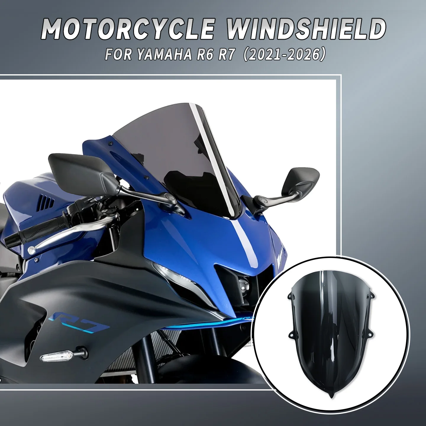 Ветровое стекло/дефлектор для мотоциклов YAMAHA R6 R7, передний обтекатель-спойлер, аксессуары для R6, 2021-2026 гг.
Ветровое стекло/дефлектор для мотоциклов YAMAHA R6 R7, передний обтекатель-спойлер, аксессуары для R6, 2021-2026 гг.