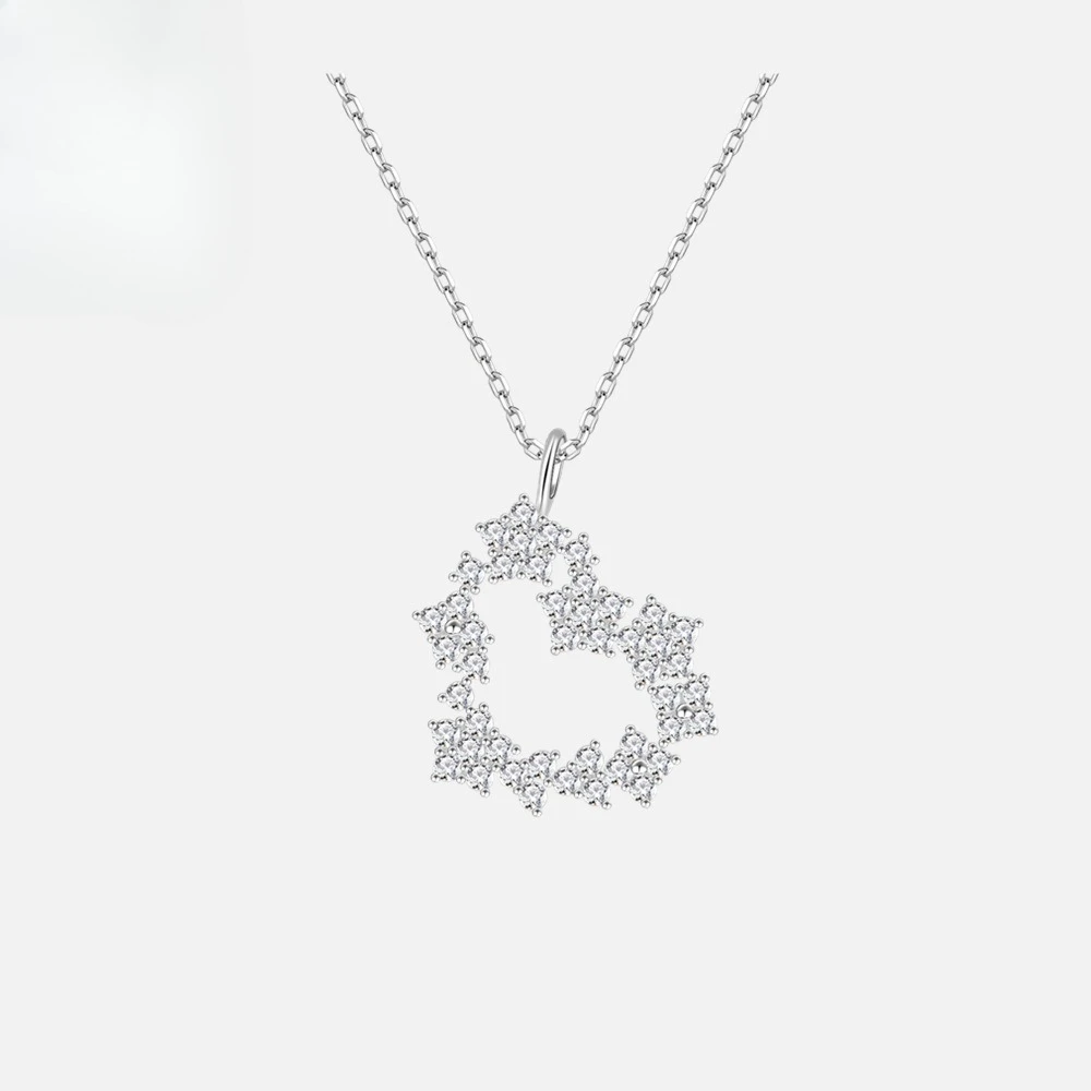 New silver S925 heart-shaped full diamond micro inlaid necklace for women's high-end feeling collarbone chain wedding jewelry
New silver S925 heart-shaped full diamond micro inlaid necklace for women's high-end feeling collarbone chain wedding jewelry